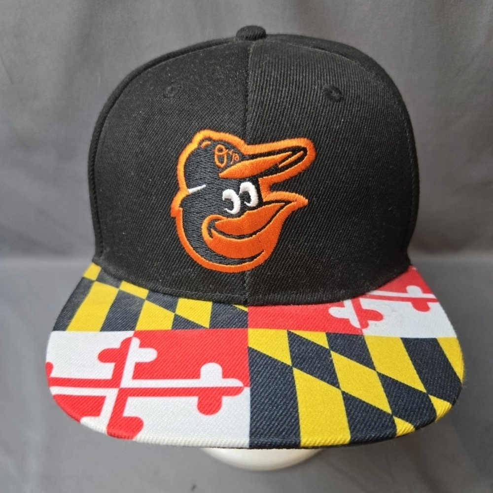 Baltimore Orioles DAP Maryland Flag Snapback Hat Black MLB Adjustable Cap